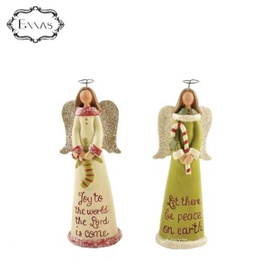 Polyresin enfeites De Natal Do Anjo da PAZ/ALEGRIA/SILENT NIGHT ANJOS - Product Image 3