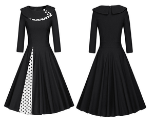 <span class=keywords><strong>Abito</strong></span> Casual da donna all'ingrosso vestito nuovo <span class=keywords><strong>abito</strong></span> nero <span class=keywords><strong>a</strong></span> maniche lunghe stile formale per ufficio - Product Image 4