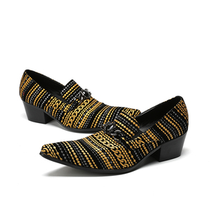 NA164 <span class=keywords><strong>Zapatos</strong></span> Mocasines de <span class=keywords><strong>Hombre</strong></span> con Punta en Pico Estilo Veraniego, Diseño Británico en Negro y Dorado, <span class=keywords><strong>Zapatos</strong></span> Casuales de Cuero PU <span class=keywords><strong>Charol</strong></span> para <span class=keywords><strong>Hombre</strong></span> - Product Image 2