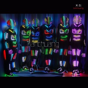 DMX 512 luz LED Controlado robot traje, más populares led robot cordoba argentina - Product Image 1