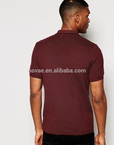 China fabricante hombres polos ropa algodón Pima Polo ningún botón camisa de Polo con cierre de cremallera - Product Image 3