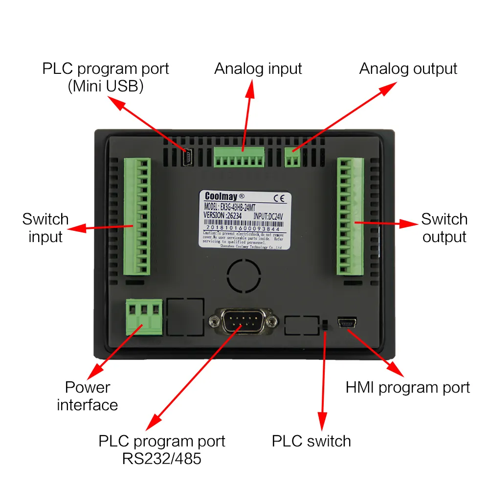 جهاز التحكم الصناعي العملي الصغير HMI/PLC الكل في واحد لآلة قناع الوجه