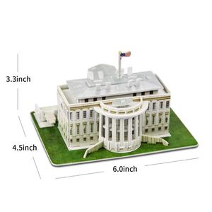 Puzzle 3D pour adultes-Kit de modèle de construction de maison blanche, modèle de construction éducatif scientifique, <span class=keywords><strong>cadeau</strong></span> d'anniversaire idéal - Product Image 3