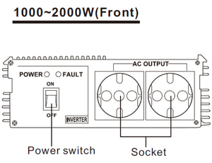 Convertisseur de courant <span class=keywords><strong>PACO</strong></span>, convertisseur de courant alternatif à vente chaude, convertisseur de courant 12V CC vers 120V 1000W, convertisseur hors réseau - Product Image 6