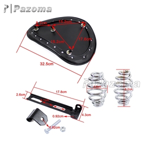 Siège auto universel en cuir artificiel personnalisé, pour moto, 1 pièce, montage à ressort, en <span class=keywords><strong>Solo</strong></span>, pour <span class=keywords><strong>Sportster</strong></span>, Bobber Chopper - Product Image 6