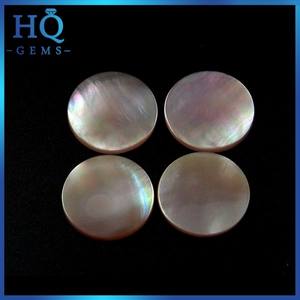Natural Pink Shell Discs Round Pink Pearl Shell Slice - Product Image 3