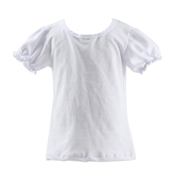 2017 Новый стиль, Лидер продаж, низкая цена, однотонная белая футболка для девочек