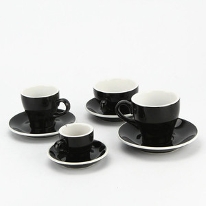Logotipo personalizado de alta calidad de café de la taza de café de cerámica y sucer para la hora del té - Product Image 3