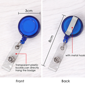 100 pièces, <span class=keywords><strong>clip</strong></span> de badge rétractable, vente chaude, couleur, <span class=keywords><strong>pour</strong></span> collègues, infirmières et clients, avec <span class=keywords><strong>clip</strong></span> de ceinture coulissant sécurisé - Product Image 3