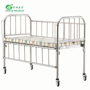 Cama infantil de aço inoxidável, cama médico