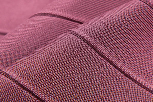 Robe moulante texturée à épaules dénudées de haute qualité pour femme de bureau, robe unie élastique, usine du Guangdong - Product Image 6