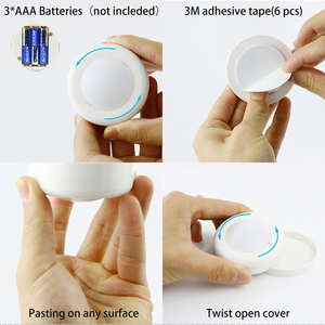 <span class=keywords><strong>LED</strong></span> RGB Color Changing Chiếu Sáng Trong Nhà <span class=keywords><strong>Battery</strong></span> Operated Closet Lights Điều Khiển Từ Xa Puck Đèn Đêm - Product Image 5