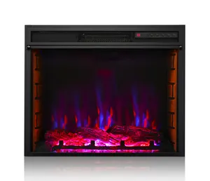 24" Good Quality LED Indoor Wood Decorative Heater Energy Saving Insert Electric Fireplace