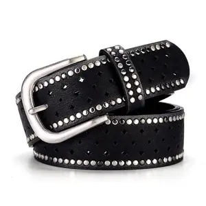 China supplier leisure men motorcycle men's studded belt