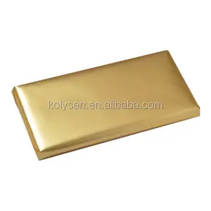 Candy Bar Wrapper Paper Aluminum Foil China Supplier Personalized Food Grade Glitter Gold for Packing Chocolate, Butter Etc Soft