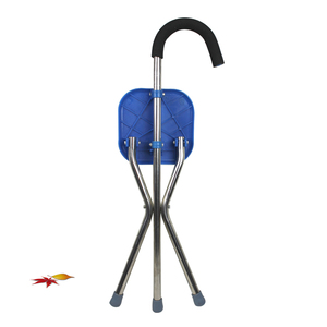 Tongkat Berjalan dengan Kursi, Tongkat Lipat Alumunium Kaki Tiga Portabel Tempat Duduk - Product Image 5