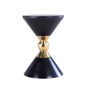Rotondo nero po 'elegante lato caffè divano tavoli e alla fine tavoli centro tavolo del salotto - Product Image 3
