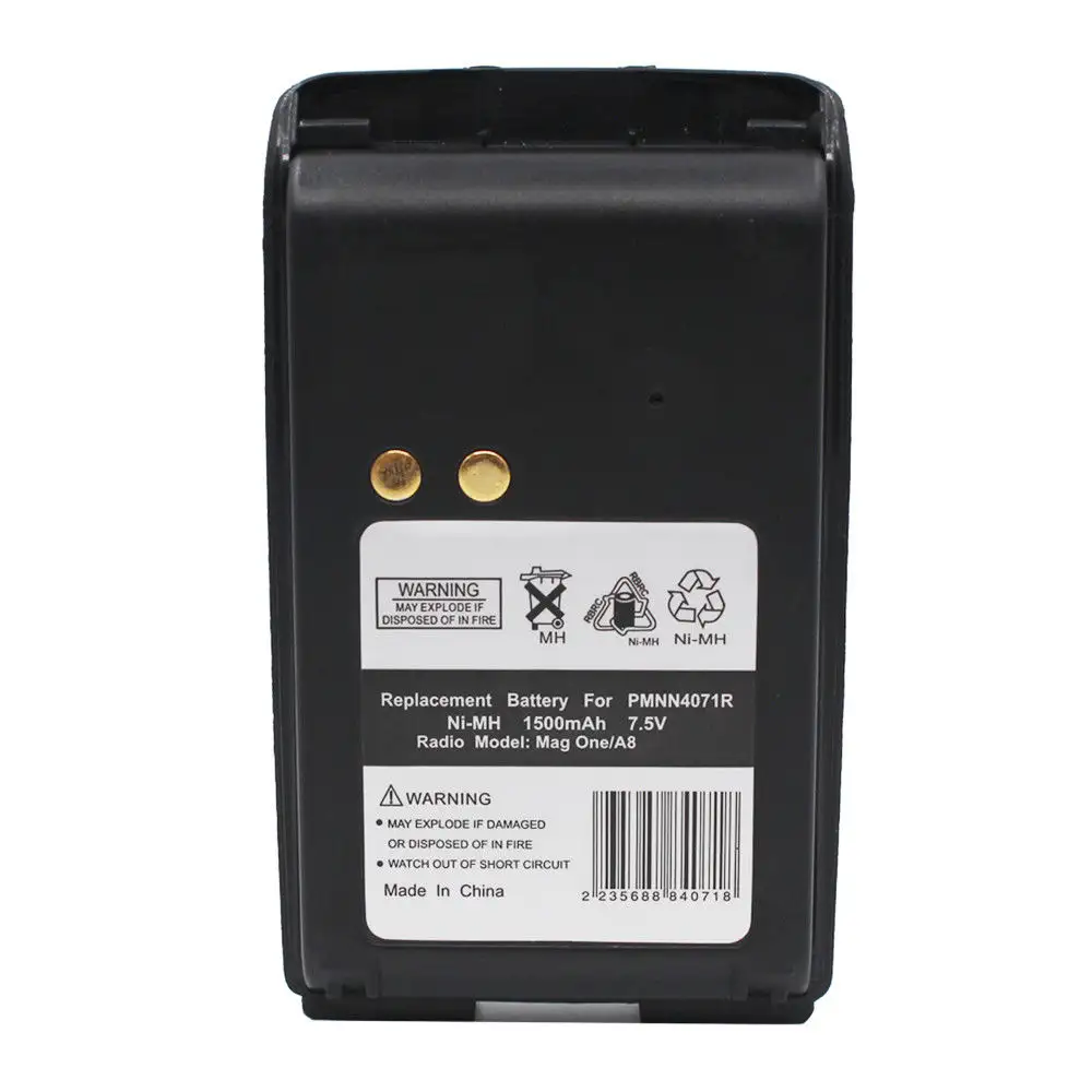 PMNN4071 PMNN4071A 1500mAh ni-mh Motorola pili radyo Mag bir BPR40 A8 1Pc