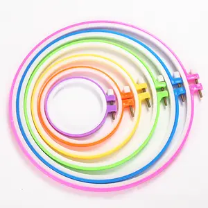 9,5-27,5 cm 6 unids/set práctica aros de bordado marco conjunto Arco Iris bordado aro anillos para DIY Cruz puntada aguja herramientas artesanía