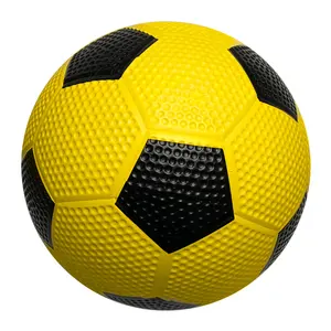 Ballon de Football en caoutchouc naturel, taille 5 #, jaune vif, Surface de Golf, ballon de foot