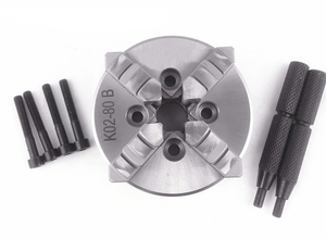 Đầu cặp máy tiện <span class=keywords><strong>mini</strong></span> 4 chấu K02 Series 50mm-100mm, tự định tâm bằng tay, ren M14/M16/M24, phụ kiện cho máy tiện, đầu cặp 4 chấu - Product Image 3