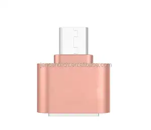 מכירה לוהטת מתכת מצופה USB מיקרו OTG מתאם מיקרו אנדרואיד USB OTG ממיר