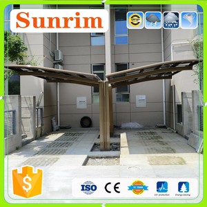 Doble galvanizado <span class=keywords><strong>cochera</strong></span> Garaje para 2 car <span class=keywords><strong>parking</strong></span> morden Alta Calidad al aire libre - Product Image 3
