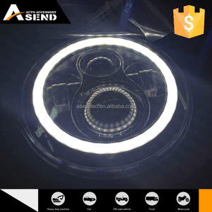 Auto led headlight con blanco ojos <span class=keywords><strong>de</strong></span> <span class=keywords><strong>angel</strong></span> 3 s llevó <span class=keywords><strong>la</strong></span> linterna para jeep piezas 7 pulgadas <span class=keywords><strong>de</strong></span> <span class=keywords><strong>la</strong></span> lámpara del faro - Product Image 1