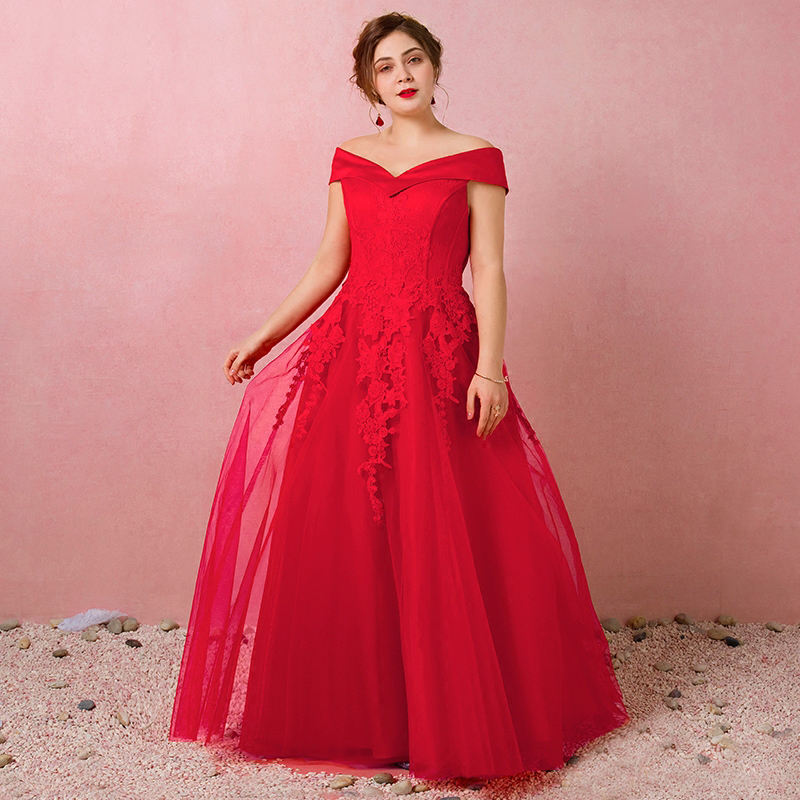 red formal plus size dresses