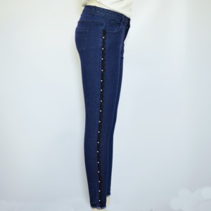 2018 Korean style of Fall/Winter lace with beaded side jeans - Product Image 4