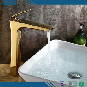 Fapully Haute Qualité à Levier Unique <span class=keywords><strong>D</strong></span>'<span class=keywords><strong>or</strong></span> Plaque Froide Chaude Pont <span class=keywords><strong>Mont</strong></span>é Laiton Robinet <span class=keywords><strong>Jardin</strong></span> M241 - Product Image 5