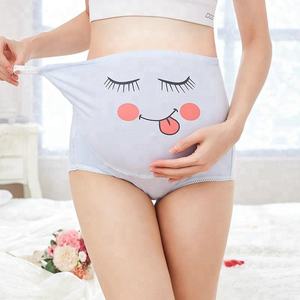 Culotte de maternité en coton imprimé dessin animé, taille haute, ventre réglable, sous-vêtements pour femmes enceintes, culottes de grossesse, 2004 - Product Image 3