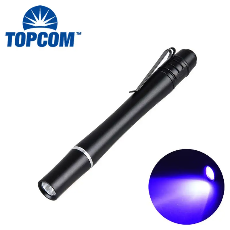 Aluminium 3 W led mini pocket Torch 395nm UV Pen Licht LED Penlight