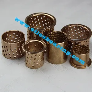 Oiles gloove FB090, 091,092 CuSn8 bronze guia de rolamento de deslizamento, CuZn31Si split flange da bucha de bronze do metal