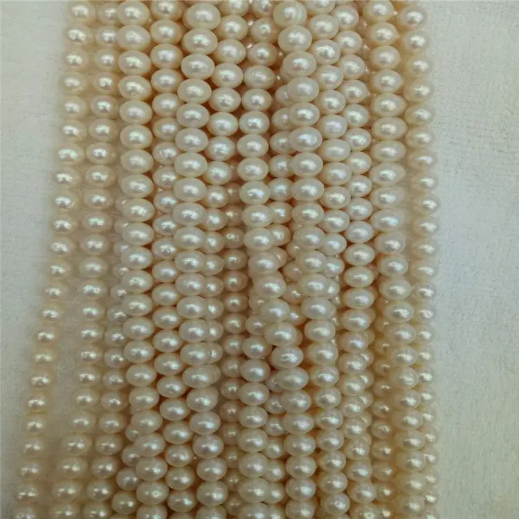 Haosiqi bulk sales AA+ round true pearl gemstone natural freshwater pine pearl beads jewelry