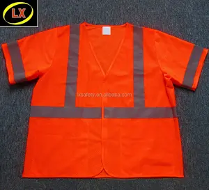 100 % polyester fr behandeld brandwerende brandwerende vertrager oranje mesh reflecterend veiligheidsvest