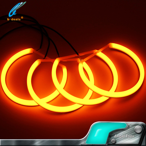 Bague halo en coton <span class=keywords><strong>led</strong></span> pour BMW <span class=keywords><strong>E46</strong></span> E39, lumière double couleur avec yeux d'ange - Product Image 3