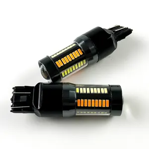 1157 7443 3157 הפעל אור בלם אור 4014 66SMD לבן צהוב צבע שינוי LED פנים רכב אור