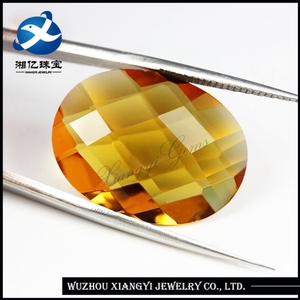 Venta al por mayor forma oval bisel del vidrio cristalino de <span class=keywords><strong>la</strong></span> piedra preciosa de los granos <span class=keywords><strong>para</strong></span> vestidos - Product Image 1