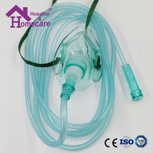 <span class=keywords><strong>Masque</strong></span> à oxygène jetable en PVC de qualité médicale vert confortable avec tube de 2 m pour usage pédiatrique, adulte, nourrisson en clinique, certifié TUV Classe I - Product Image 3