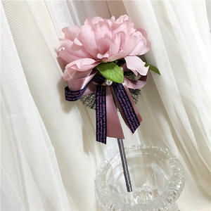 Penna a Sfera con Fiore Artificiale e Fiocco Promozionale all'Ingrosso, Penna a Rosa con Nastri - Product Image 3