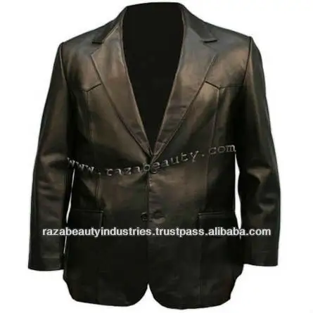 Men Leather Blazer Coat