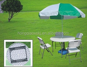 Ngoài Trời Được Sử Dụng Hiện Đại Nhựa Có Thể Gập Lại Bàn Tròn Nhỏ Với Umbrella - Product Image 6