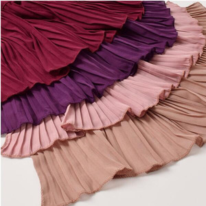Plain Big Size Half Wrinkle Stitching Hotspot Headscarf <strong>of</strong> Hui Malaysia Shawl Crepe Chiffon Hijab