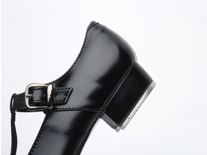 En gros Professionnel <span class=keywords><strong>Pas</strong></span> <span class=keywords><strong>Cher</strong></span> Enfants Filles Noir PU <span class=keywords><strong>Chaussures</strong></span> de <span class=keywords><strong>Claquettes</strong></span> Danse - Product Image 5