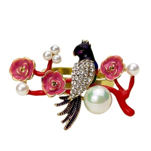 Anillos de Servilleta de Metal de Lujo Ecológicos con Diseño de Ramas y Pájaros al por Mayor de <span class=keywords><strong>Bongo</strong></span> - Product Image 5