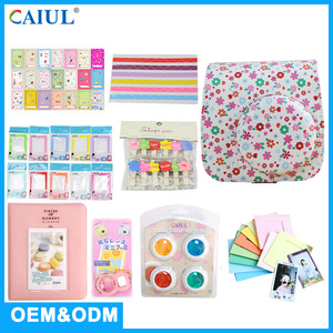 Sac pour appareil photo <span class=keywords><strong>Instax</strong></span> Mini jaune avec album photo à cadre, autocollants et filtres, miroir <span class=keywords><strong>selfie</strong></span> - pour accessoires vidéo et appareil photo - Product Image 6