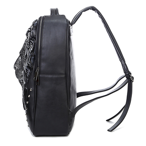 3D Fashion Unique <strong>Men</strong> <strong>Backpack</strong> Casual Wholesale PU <strong>Leather</strong> <strong>Backpack</strong> - Product Image 5