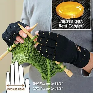 BulbHeadによるHZS-18013銅の手の指なし圧縮手袋は、関節、腱、筋肉痛からの緩和を提供します