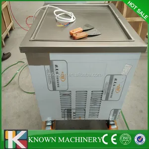 304 fuente de la Fábrica de acero Inoxidable comercial singe tailandia estilo pan fry helado máquina 110 v/220 v